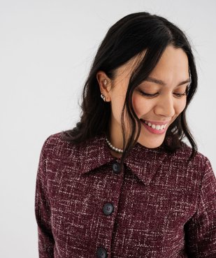 Veste courte aspect tweed femme vue5 - GEMO(FEMME PAP) - GEMO