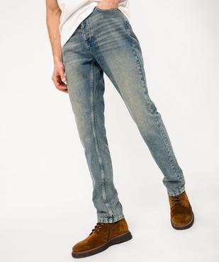 Jean Straight aspect usé homme vue1 - GEMO (HOMME) - GEMO
