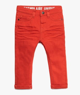 Pantalon bébé garçon coupe slim en toile unie vue1 - GEMO(BEBE DEBT) - GEMO