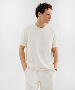 Tee-shirt manches courtes en maille fantaisie homme vue1 - GEMO 4G HOMME - GEMO