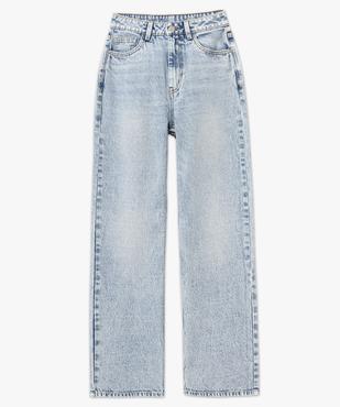 Jean wide leg taille haute délavé femme vue4 - GEMO 4G FEMME - GEMO