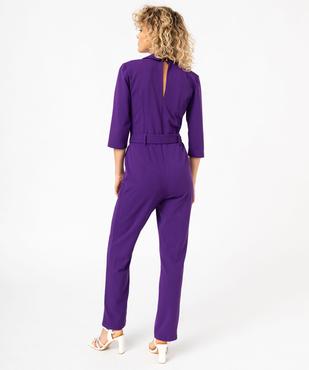 Combinaison pantalon avec col tailleur femme  vue3 - GEMO(FEMME PAP) - GEMO