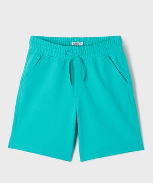 Bermuda en maille à taille élastiquée garçon vue1 - GEMO (JUNIOR) - GEMO