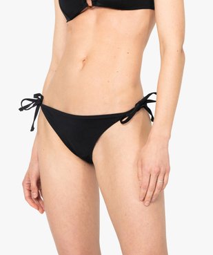 Bas de maillot de bain femme forme slip avec liens vue1 - GEMO (PLAGE) - GEMO