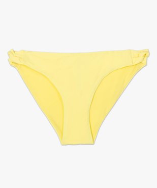 Bas de maillot de bain femme uni avec liens croisés vue4 - GEMO (PLAGE) - GEMO