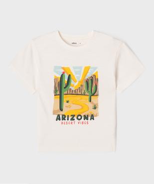 Tee-shirt manches courtes avec motif désert garçon vue1 - GEMO (ENFANT) - GEMO