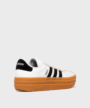 Baskets en cuir VL Court bold avec semelle plateforme femme - Adidas vue4 - ADIDAS - GEMO