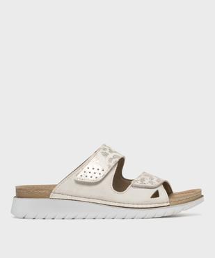 Mules à brides ajustables par scratchs femme - Emilia Rosa vue4 - EMILIA ROSA - GEMO