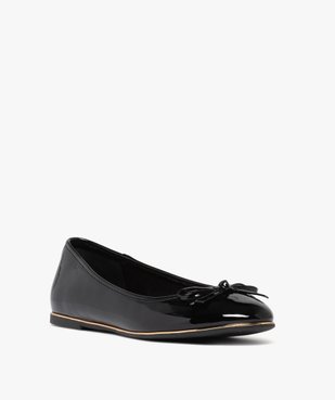 Ballerines femme vernies à liseré doré et noeud fantaisie vue3 - GEMO(URBAIN) - GEMO