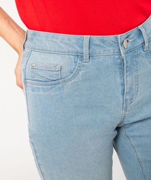 Pantacourt femme en jean coupe Slim vue6 - GEMO(FEMME PAP) - GEMO