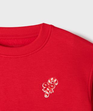 Sweat de Noël imprimé devant et dos fille vue2 - GEMO 4G FILLE - GEMO
