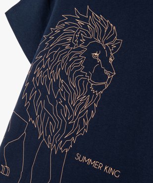 Tee-shirt manches courtes avec motif lion garçon vue2 - GEMO (ENFANT) - GEMO