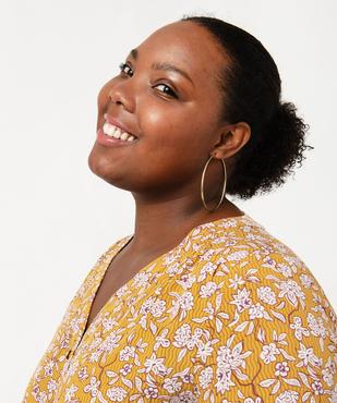 Chemise à manches longues imprimée femme grande taille vue2 - GEMO 4G GT - GEMO