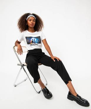 Pantalon 7/8ème à plis en maille fluide femme vue5 - GEMO(FEMME PAP) - GEMO
