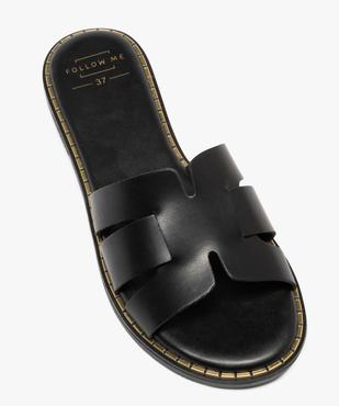 Mules femme plates dessus larges brides unies vue11 - FOLLOW ME - GEMO