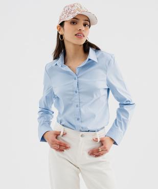 Chemise cintrée en coton extensible femme vue2 - GEMO(FEMME PAP) - GEMO