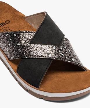 Mules femme confort à larges brides croisées vue6 - GEMO (CONFORT) - GEMO