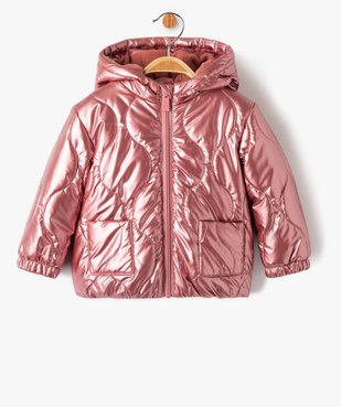 Blouson fille à capuche et doublure chaude vue1 - GEMO(BEBE DEBT) - GEMO