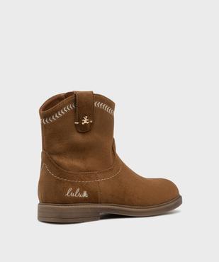 Boots en suédine look western fille - LuluCastagnette vue4 - LULUCASTAGNETTE - GEMO