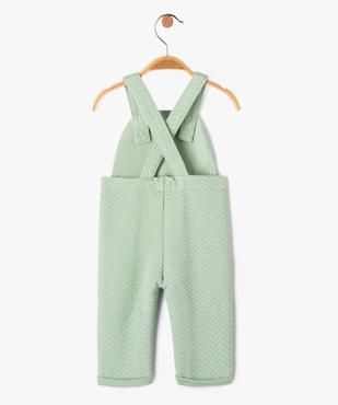 Salopette en molleton texturé et imprimé bébé vue5 - GEMO(BB COUCHE) - GEMO