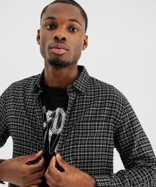 Chemise à carreaux en flanelle de coton homme vue2 - GEMO 4G HOMME - GEMO