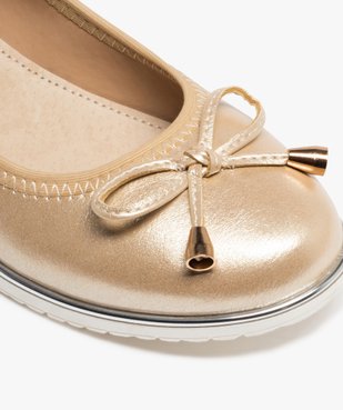 Ballerines fille métallisées à semelle contrastante vue6 - GEMO (ENFANT) - GEMO