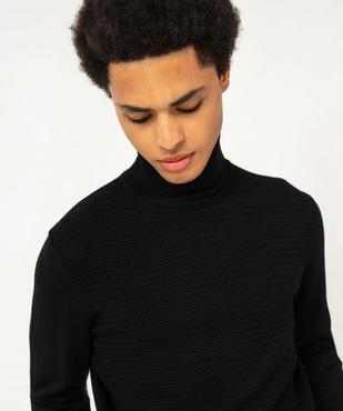 Pull à col roulé en maille fine homme vue4 - GEMO 4G HOMME - GEMO