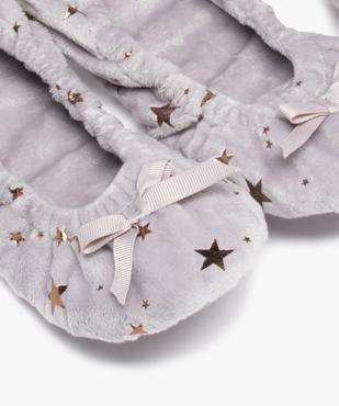 Chaussons femme ballerines en velours + pochette de voyage vue6 - GEMO(HOMWR FEM) - GEMO