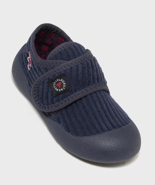 Chaussons en velours fermeture scratch bébé garçon - LuluCastagnette vue5 - LULUCASTAGNETTE - GEMO