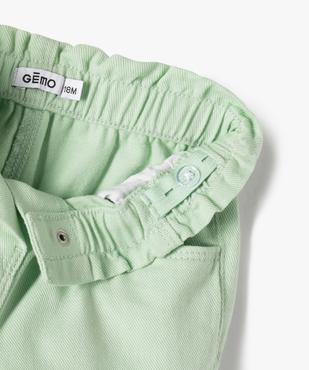 Pantalon en coton avec taille ajustable bébé fille vue2 - GEMO 4G BEBE - GEMO