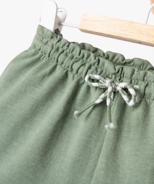 Short avec taille élastique froncée bébé fille vue2 - GEMO(BEBE DEBT) - GEMO