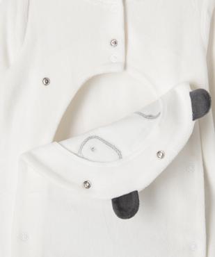 Pyjama velours motif panda ouverture devant  bébé vue8 - GEMO 4G BEBE - GEMO