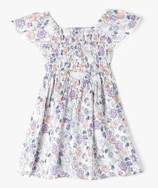 Robe manches courtes à motifs fleuris fille - LuluCastagnette vue5 - LULUCASTAGNETTE - GEMO