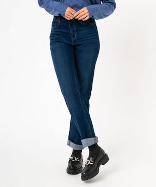 Jean Regular taille haute femme vue1 - GEMO(FEMME PAP) - GEMO