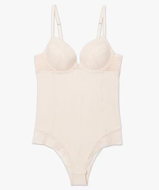 Body femme gainant à armatures et bonnets paddés vue4 - GEMO(HOMWR FEM) - GEMO