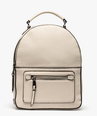Sac à dos femme de ville à liserés contastants vue1 - GEMO (ACCESS) - GEMO