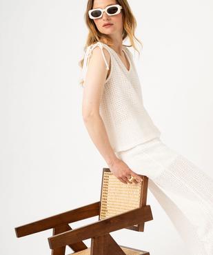 Débardeur en maille ajourée femme vue1 - GEMO(FEMME PAP) - GEMO