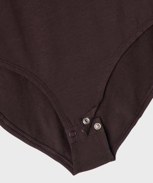 Body encolure bateau uni fille vue2 - GEMO 4G FILLE - GEMO