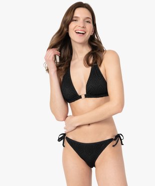 Culotte de bain femme en maille ajourée vue3 - GEMO (PLAGE) - GEMO