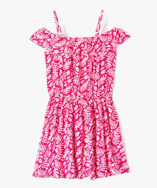 Robe fille imprimée à bretelles et col volanté  vue1 - GEMO (ENFANT) - GEMO