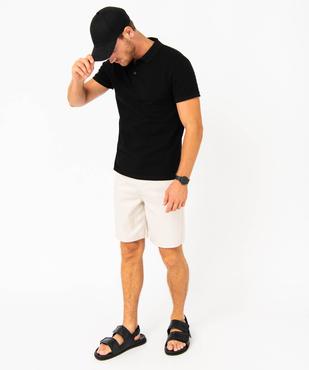 Polo à manches courtes en coton homme vue5 - GEMO 4G HOMME - GEMO