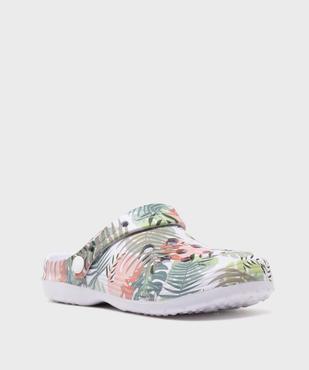 Sabot souples perforés à motif jungle femme vue2 - GEMO (PLAGE) - GEMO
