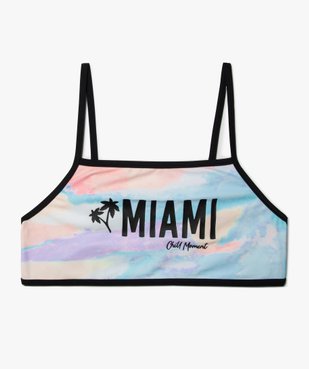 Brassière de bain fille avec inscription Miami vue1 - GEMO (JUNIOR) - GEMO