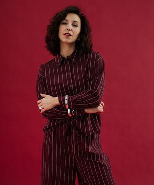 Chemise fluide à fines rayures femme vue3 - GEMO 4G FEMME - GEMO