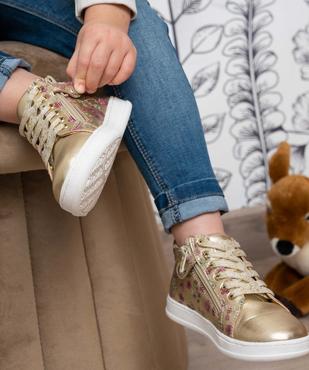 Baskets fille zippées dessus cuir métallisé – NA! vue6 - NA! - GEMO