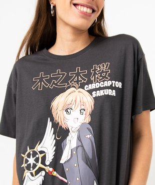 Tee-shirt à manches courtes avec motif XXL femme - Sakura vue5 - SAKURA CARD CAP - GEMO