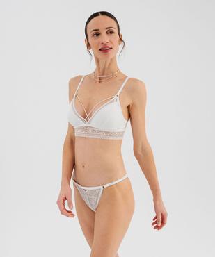 String en dentelle fleurie femme vue3 - GEMO(HOMWR FEM) - GEMO