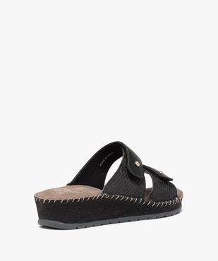 Mules femme confort à brides ajustables en cuir vue4 - GEMO (CONFORT) - GEMO