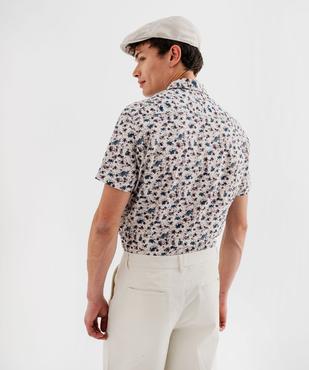 Chemise manches courtes en coton imprimé fleuri homme vue3 - GEMO 4G HOMME - GEMO