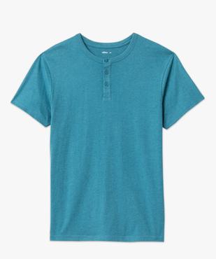 Tee-shirt manches courtes col tunisien homme vue4 - GEMO 4G HOMME - GEMO